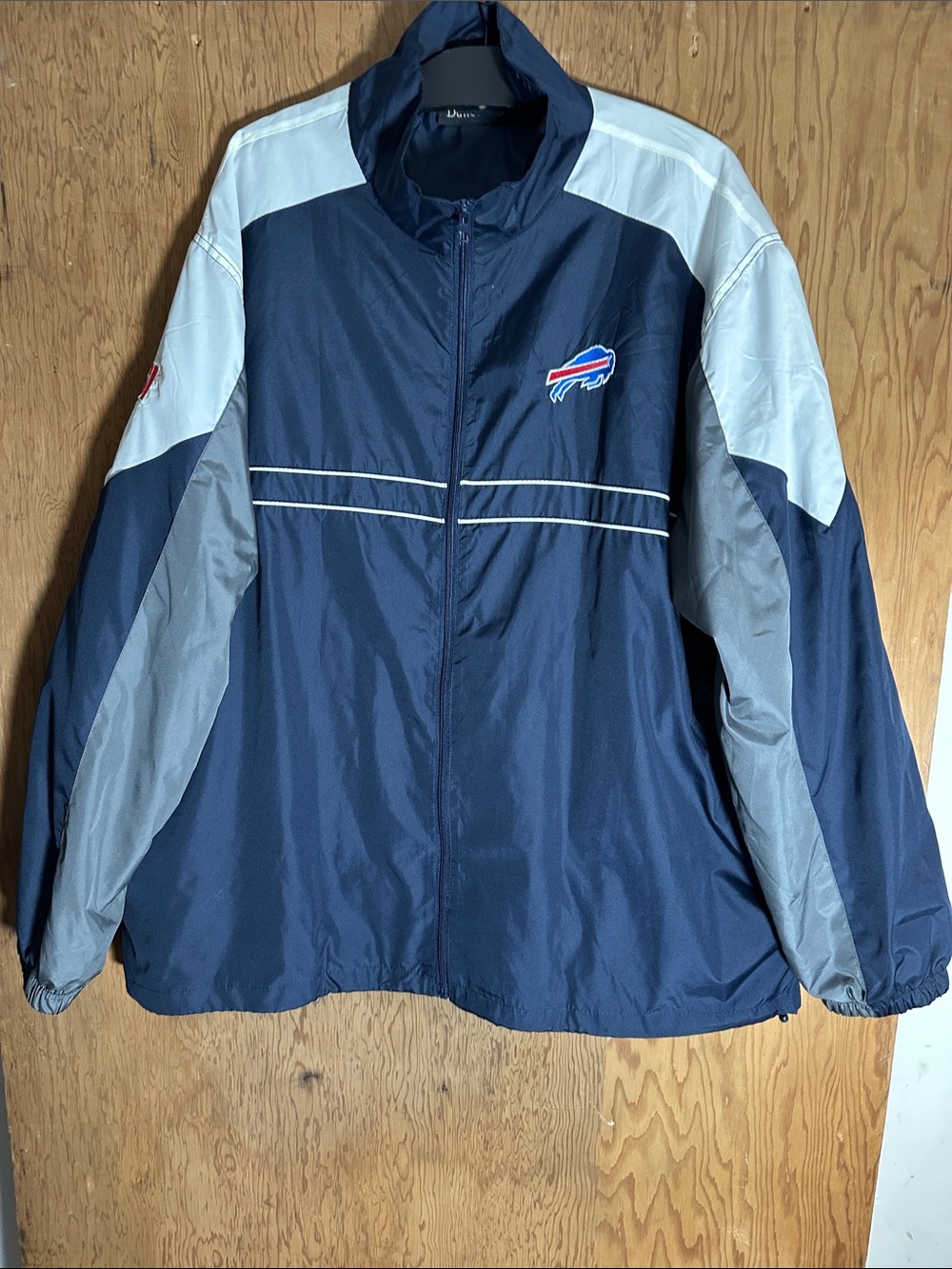 Dunbrooke Navy and Gray Buffalo Bills Windbreaker Jacket with White Accents